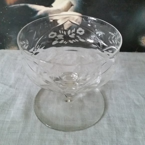 Crystal Cocktail Sherbet Dessert Goblet Set of 3 - Picture 4 of 8